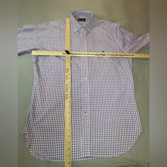 Psycho Bunny Button Down Shirt Men’s Xl Purple Gingham Plaid Single Needle - Picture 6 of 8